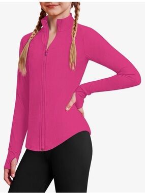 Full-Zip Active Jacket - Hot Pink
